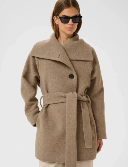 InWear Yunahiw Collar Coat Beige 38 InWear Yunahiw Collar Coat Beige 38