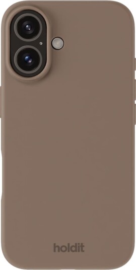 Holdit Silicone Deksel til iPhone 16 - Tynn, Slagbeskyttende i Mochabrun