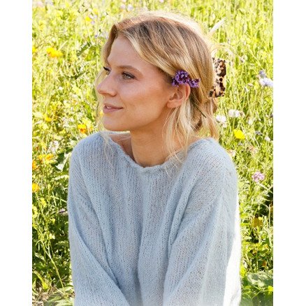 Piece of Sky by DROPS Design Genser Strikkeoppskrift str S XXXL
