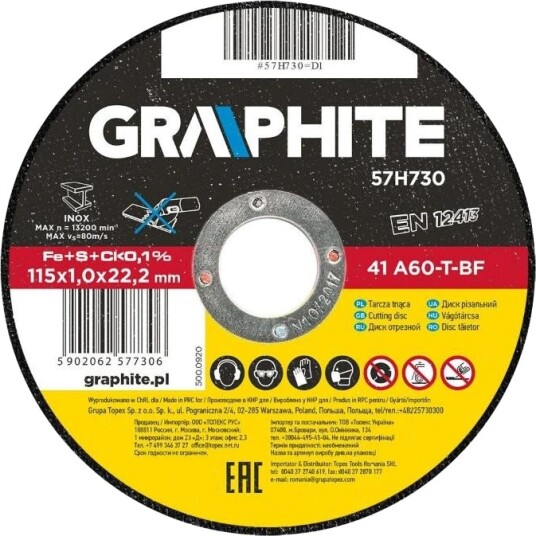 GRAPHITE 57H730 Mellomleggsskive vinkelsliper