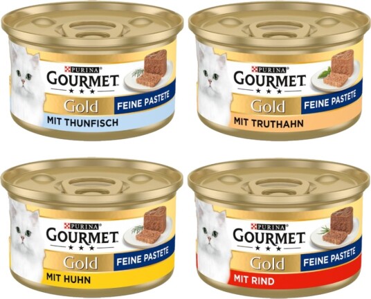 Gourmet Våtfôr Blandet Pakke Gold Fine Paté Blanding I + + Tunfisk + Kylling Kalkun Storfe 48 X 85 G