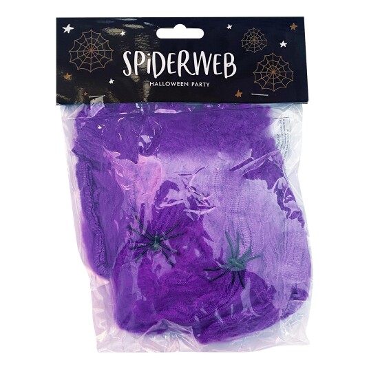 PartyDeco Lilla Spindelvev