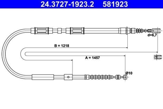 Tautrekk, håndbremse ATE 24.3727-1923.2