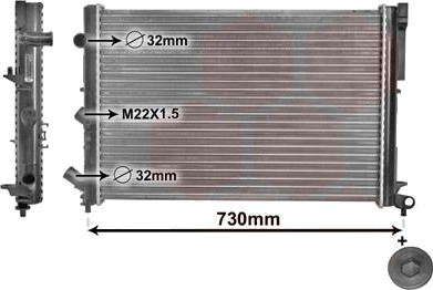 VAN WEZEL 43002165 Radiator motorkjøling