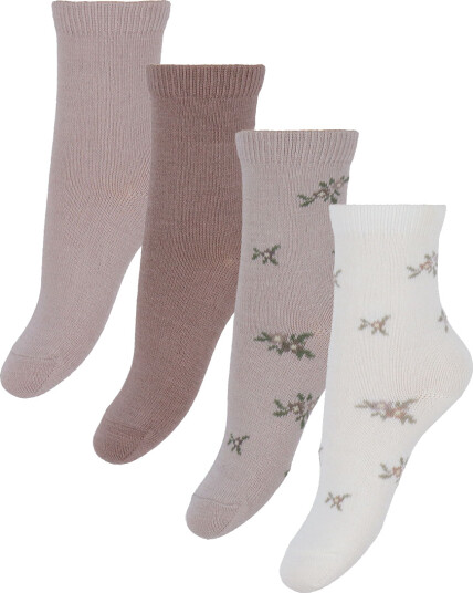 Name It Shadow Gray Nmfwak Wo/Bl 4P Strømper 19-21