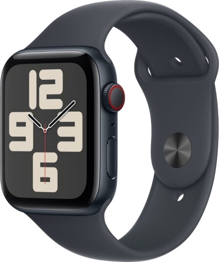 Apple Watch SE 44mm GPS + LTE Aluminium (midnatt)