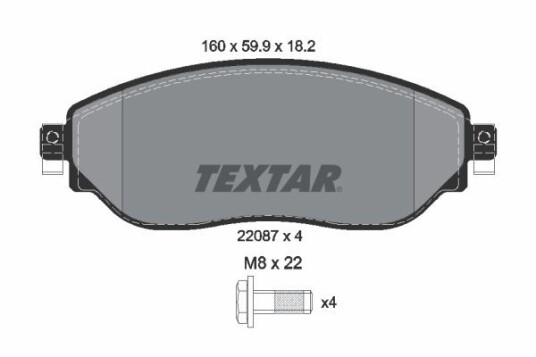 Bremseklosser TEXTAR 2208701