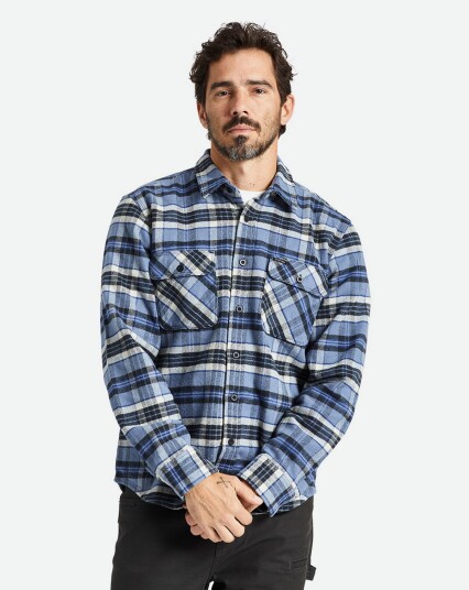 Brixton Bowery L/S Flannel Blå