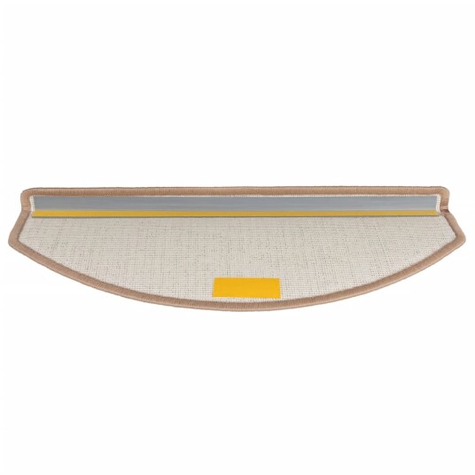 vidaXL Trappematter lys brun 15 stk 65x24x4 cm