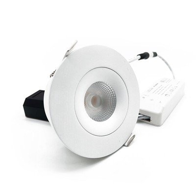 LEDlife 7W Low profile innbyggingsspot - RA95, Hull: Ø8,3 cm, Mål: Ø10 cm, CCT, dimbar, 230V - Dimbar : Dimbar, Kulør : 3-i-1