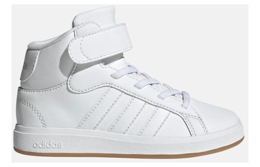 Adidas Grand Court Mid K Ftwwht/Ftwwht/Greone 32 Sko Adidas Grand Court Mid K Ftwwht/Ftwwht/Greone 32 Sko