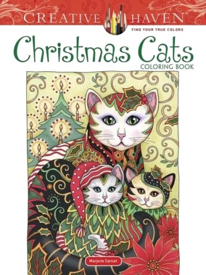 Creative Haven Christmas Cats Coloring Book av Marjorie Sarnat