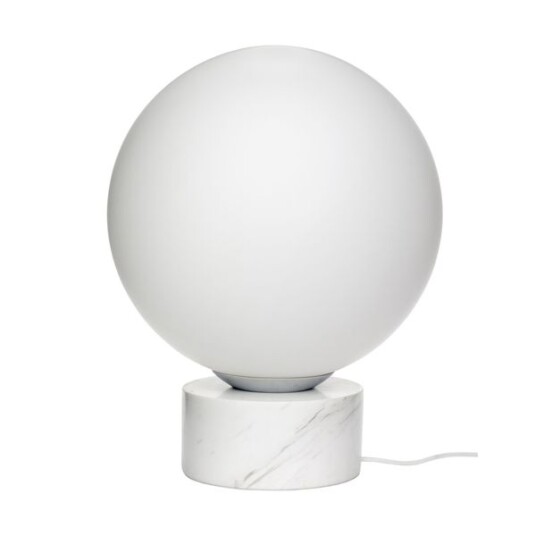 Hübsch gulvlampe marmor / glass hvit