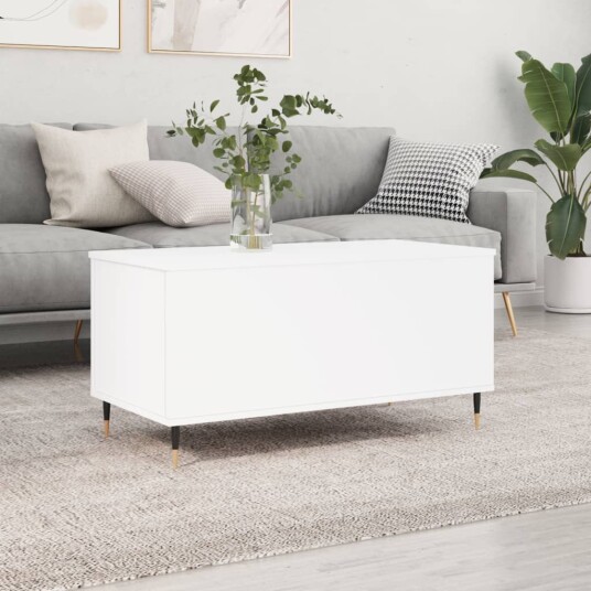 Salongbord hvit 90x44,5x45 cm konstruert tre 8721012112759