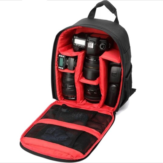 INF Ryggsekk for DSLR-kamera svart / rod INF Ryggsekk for DSLR-kamera svart / rod