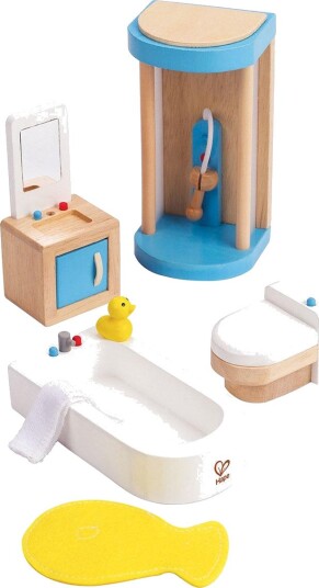 Hape Family Baderomsmøbler Dukkehus 3+ år 7 deler