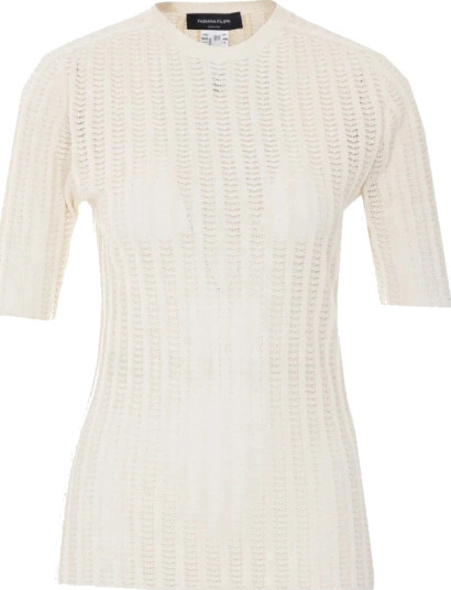 Fabiana Filippi, Dame, Strikkevarer, Beige, S,