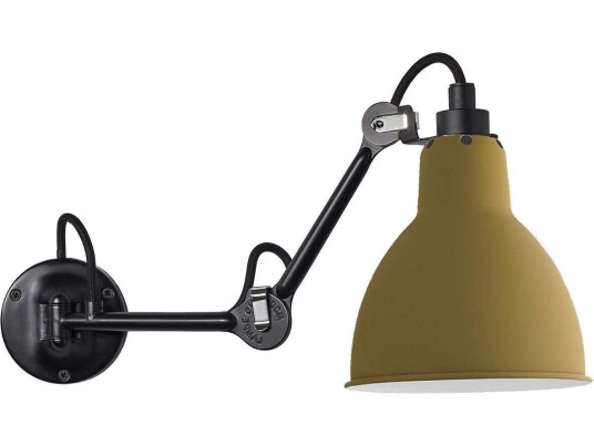 DCW - 204 Vegglampe Svart/Gul Lampe Gras