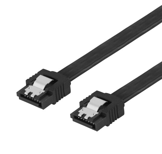 Deltaco SATA cable, SATA 3.0, 0.5m, black