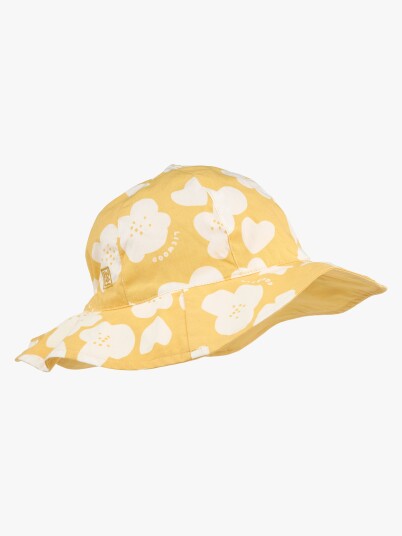 Liewood Amelia Solhatt Reversibel Flower/Lemon Yellow 6 9 md.