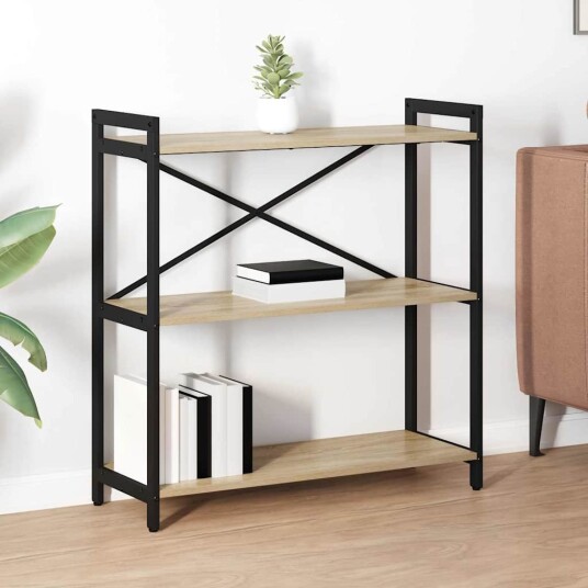 Bokhylle Sonoma eik 80 x 30 x 83 cm Konstruert tre