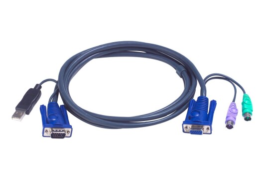ATEN KVM-kablage HD15 ha & USB A ha till HD15 ho & 2xPS/2 ha 1,8m