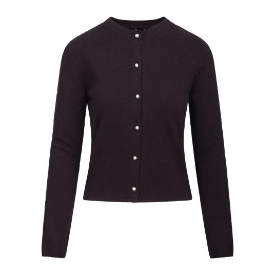 Candi Cardigan Dark Brown XS Short merino wool cardigan