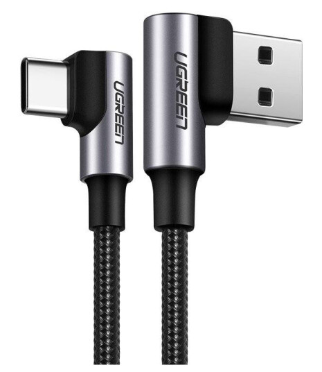 Ugreen USB-C QC3.0 Kabel med Vinkel 1m, Svart