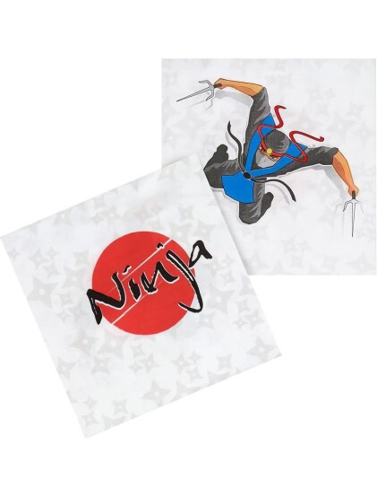20 stk Servietter 33x33 cm Ninjafest