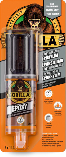 Gorilla Krystallklart epoksylim - 25 ml.