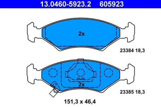 Bremseklosser ATE 13.0460-5923.2 Bremseklosser ATE 13.0460-5923.2