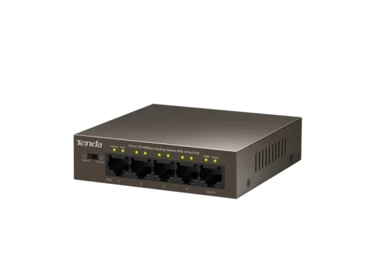 Tenda Tef1105p 4 63W Switch Ikke Styrt 4 X 10/100 Poe+ + 1 X 10/100 Stasjonær Poe+ 58 W