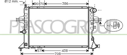 PRASCO OP017R001 Radiator motorkjøling
