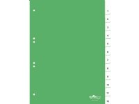 Durable 6210-05, Numerisk faneindeks, Grønn, Portrett, A4, 230 mm, 297 mm