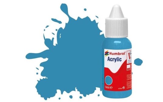 Humbrol Akryl No 48 Mediterranean Blue - Blank 14ml Dropper Bottle
