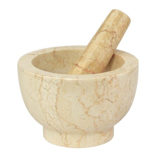 Cilio   Jupiter morter 13 cm beige marmor