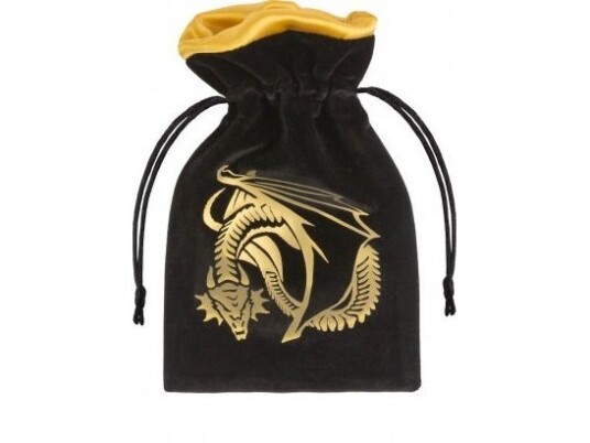 Q-Workshop Velour Pouch Drage Svart Og Gull