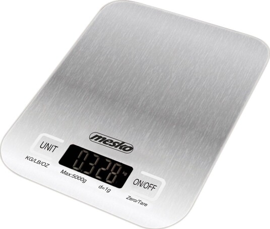 Mesko Digital Kjøkkenvekt INOX (5kg/1g) Hvit