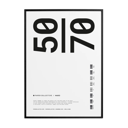 Paper Collective ramme plexiglass-svart 50x70 cm