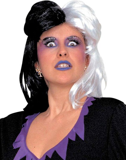 Cruella de Vil Svart og Hvit Parykk Cruella de Vil Svart og Hvit Parykk