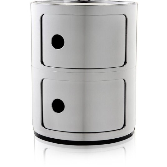 Kartell Componibili Metal Oppbevaring med 2 Rom Krom Kartell Componibili Metal Oppbevaring med 2 Rom Krom