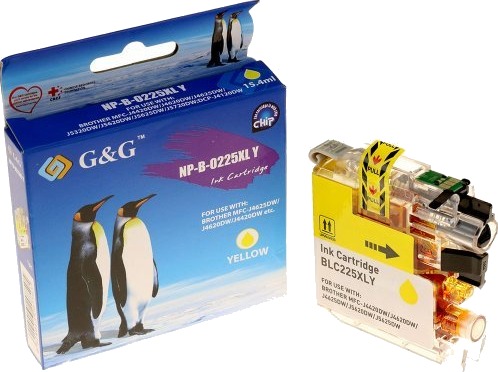 G&G Brother LC 225XLY gul blekkpatron 1200 sider