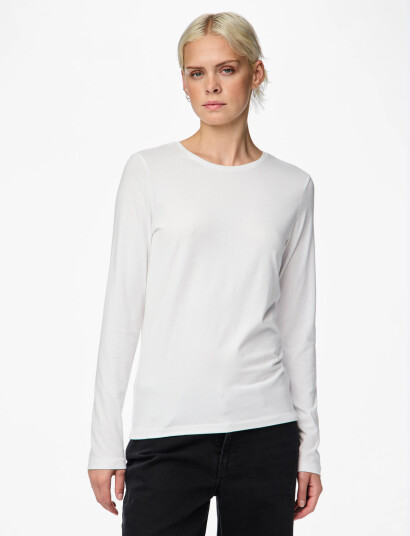 Pieces Pcsirene Ls Tee Jrs Noos - White - L Pieces Pcsirene Ls Tee Jrs Noos - White - L