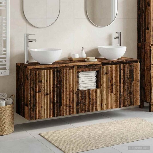 vidaXL Baderomsskapsett 3 stk. Gammelt tre 49,5 x 41 x 64,5 cm vidaXL Baderomsskapsett 3 stk. Gammelt tre 49,5 x 41 x 64,5 cm