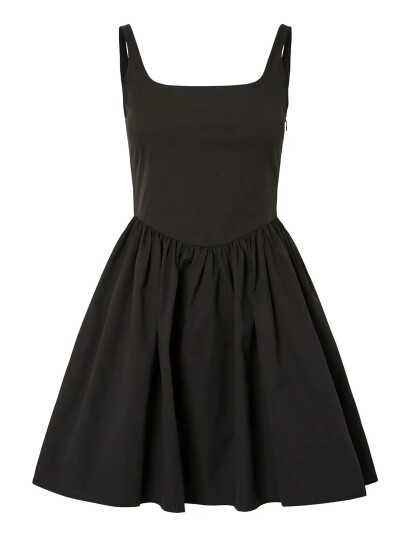 Pieces Pcivana Sl Short Dress Wvn D2D   Black   S