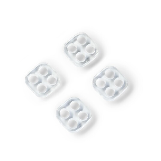 Transparent baksideknapp 20 stk x 11 mm