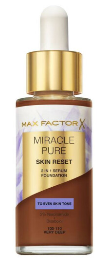 Max Factor Miracle Pure Skin Reset 2 In 1 Serum Foundation Very Deep 30ml