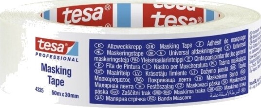 Tesa Standard 04325 00002 01 Teip/Maskeringstape Professional Beige L×B 50 M × 30 Mm 1 Stk 04325 00002 01