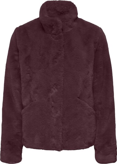 ONLY Onlnewvida Faux Fur Jacket Otw Cc Burgundy XL