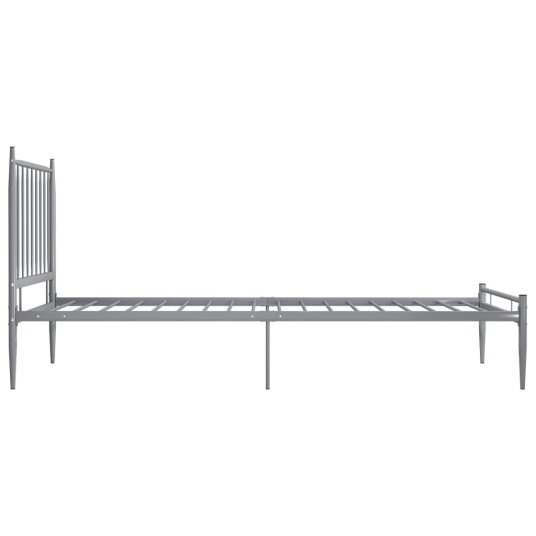 vidaXL Sengeramme grå metall 100x200 cm